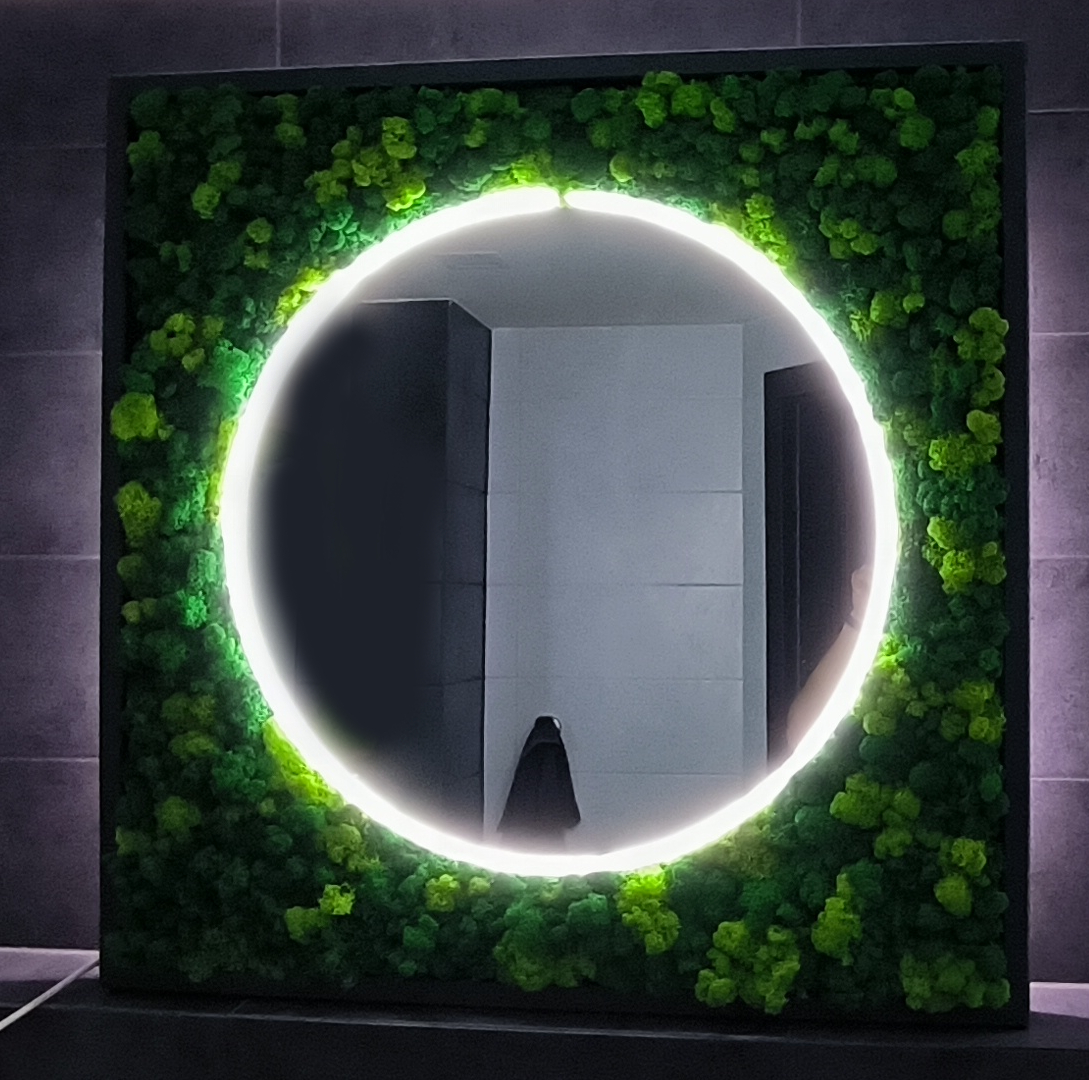 Mechové Zrcadlo Wonderland 2 - LED podsvit